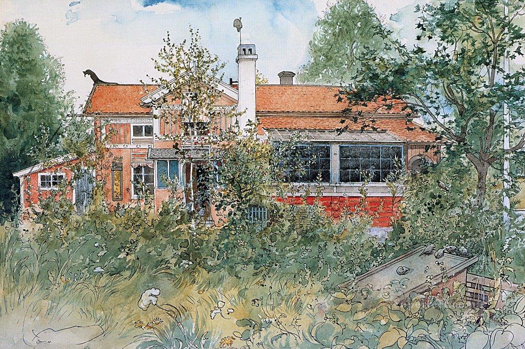 the cottage Carl Larsson Oil Paintings